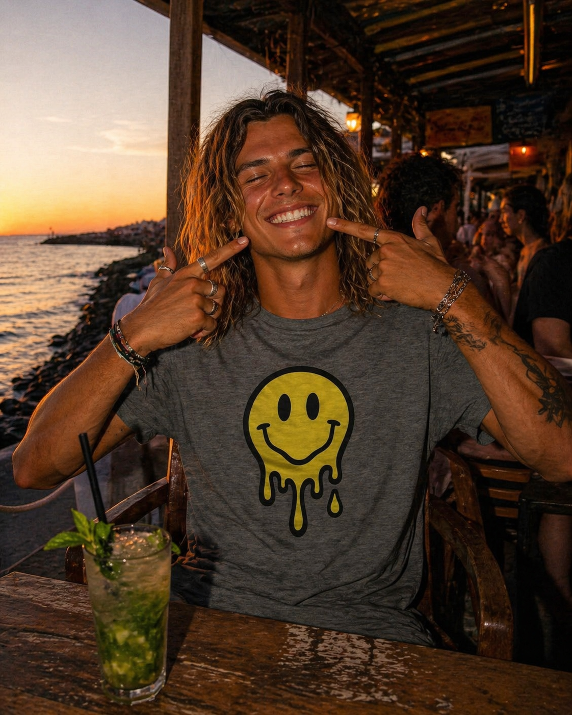 SMILE - Heavyweight Unisex Crewneck T-shirt | Gildan® 5000