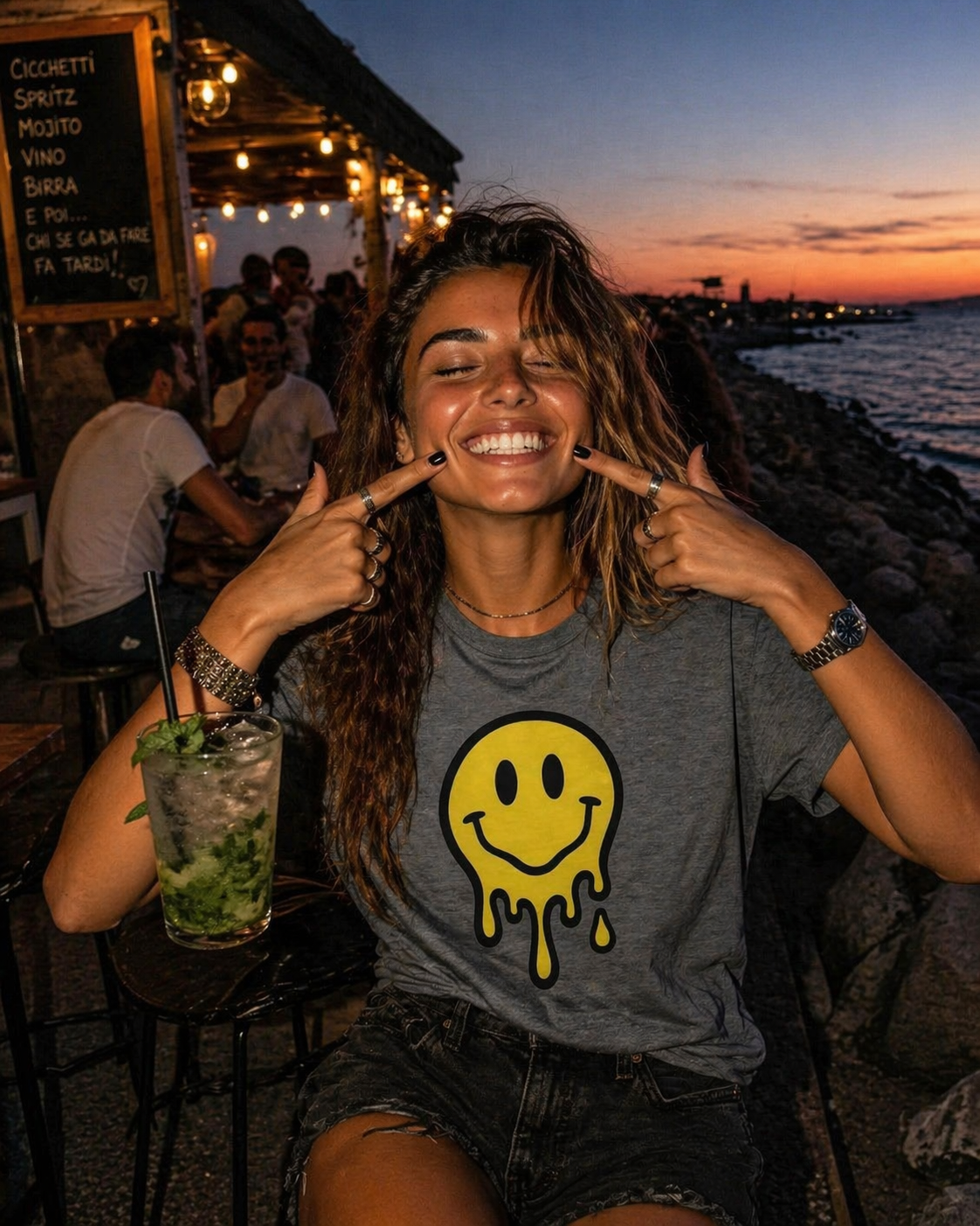 SMILE - Heavyweight Unisex Crewneck T-shirt | Gildan® 5000