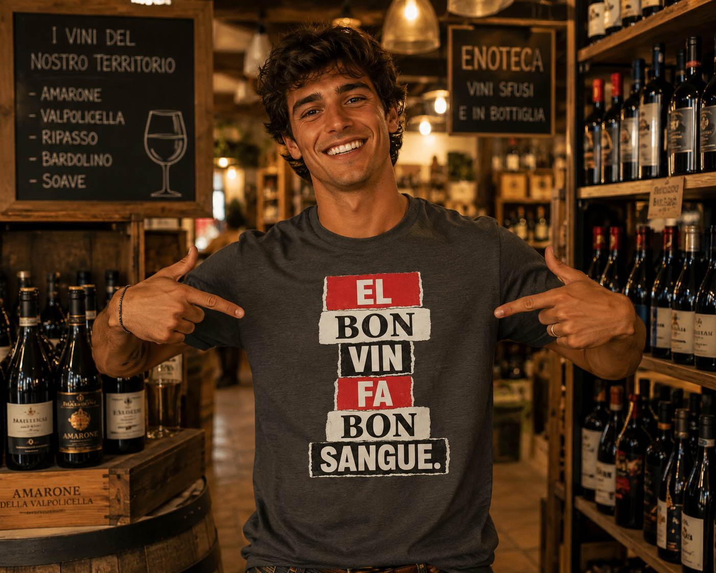 EL BON VIN - Heavyweight Unisex Crewneck T-shirt | Gildan® 5000
