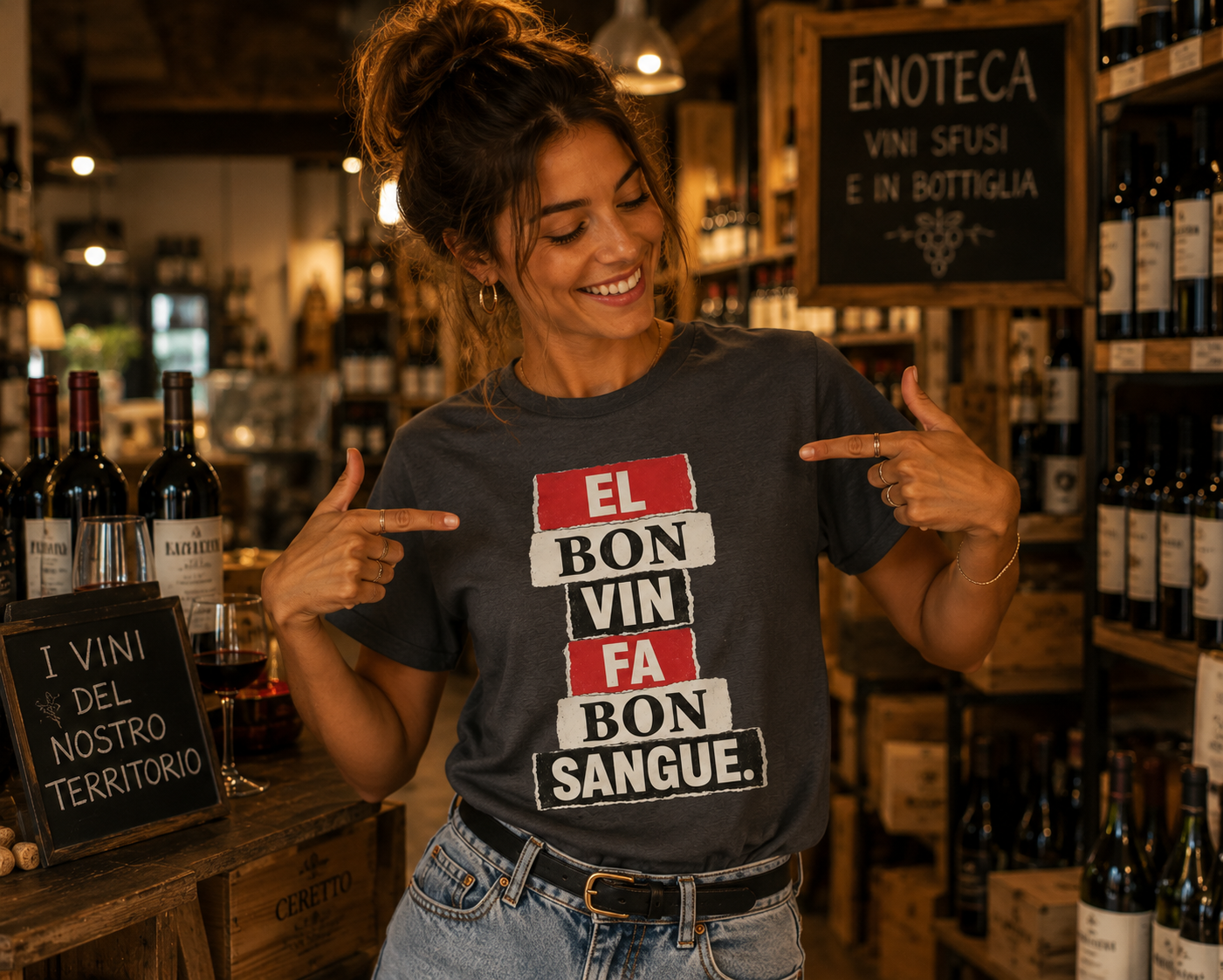 EL BON VIN - Heavyweight Unisex Crewneck T-shirt | Gildan® 5000
